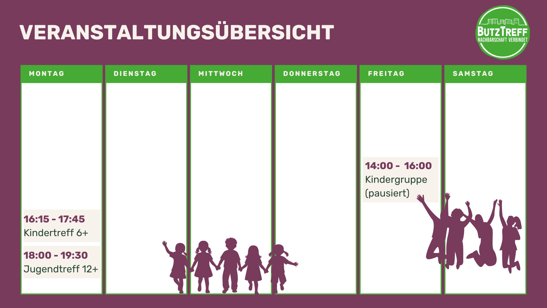 Veranstaltungs&uuml;bersicht Butzweilerhof Nachbarschaftstreff
